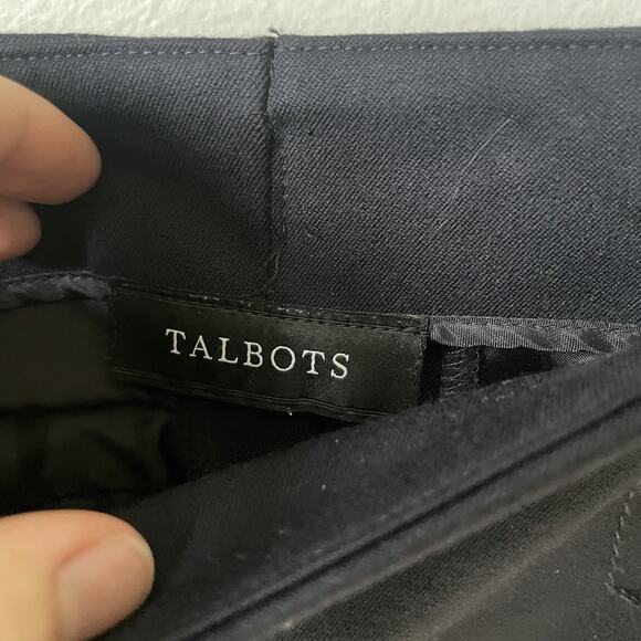 Talbots Womens Dress Pants Size 12 Petite Bi Stretch Straight Leg Curvy Navy - Picture 2 of 11